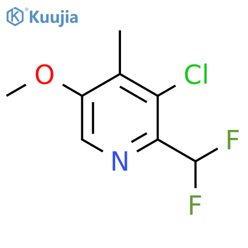 3-Chloro-2-(difluoromethyl)-5-methoxy-4-methylpyridine structure