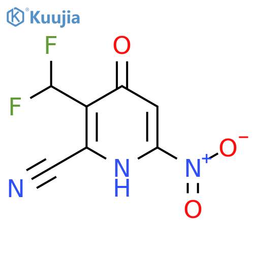 2-Cyano-3-(difluoromethyl)-4-hydroxy-6-nitropyridine structure