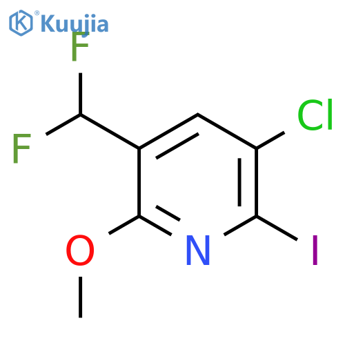 3-Chloro-5-(difluoromethyl)-2-iodo-6-methoxypyridine structure
