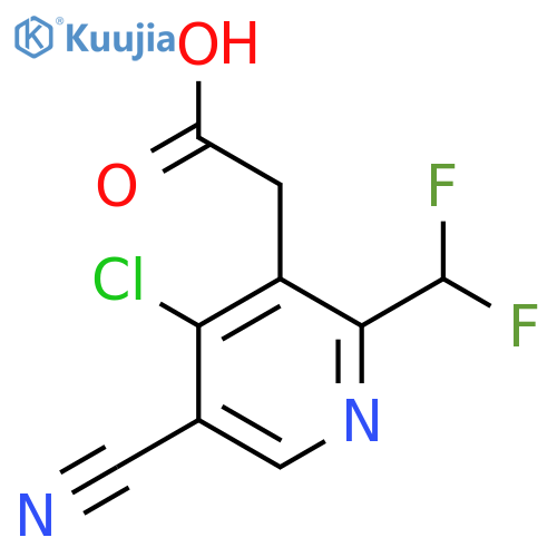 4-Chloro-5-cyano-2-(difluoromethyl)pyridine-3-acetic acid structure