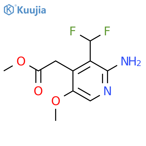 Methyl 2-amino-3-(difluoromethyl)-5-methoxypyridine-4-acetate structure