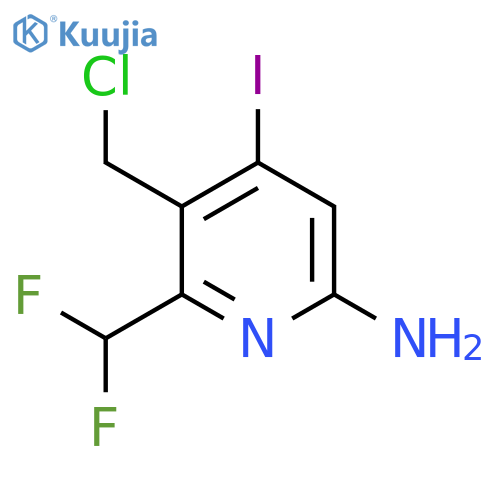 6-Amino-3-(chloromethyl)-2-(difluoromethyl)-4-iodopyridine structure