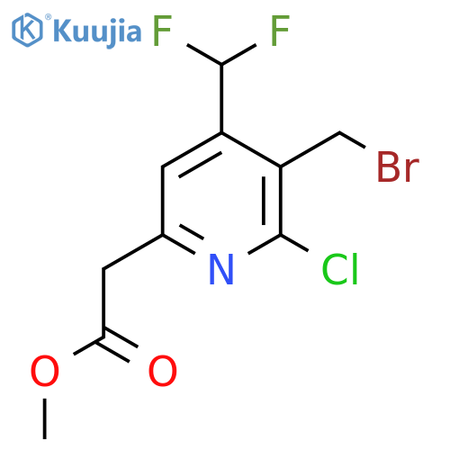 Methyl 3-(bromomethyl)-2-chloro-4-(difluoromethyl)pyridine-6-acetate structure