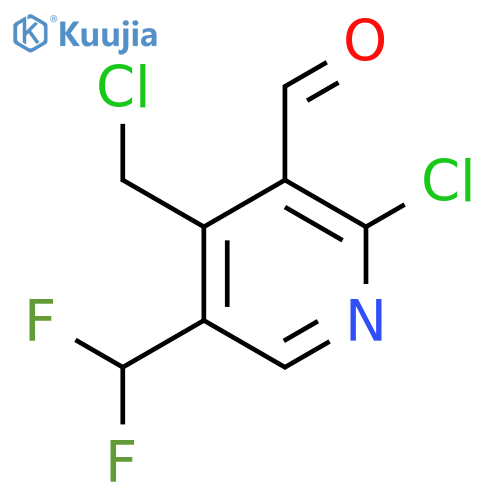 2-Chloro-4-(chloromethyl)-5-(difluoromethyl)pyridine-3-carboxaldehyde structure