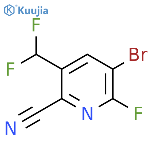 5-Bromo-2-cyano-3-(difluoromethyl)-6-fluoropyridine structure