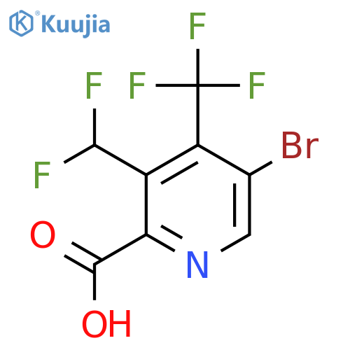 5-Bromo-3-(difluoromethyl)-4-(trifluoromethyl)pyridine-2-carboxylic acid structure