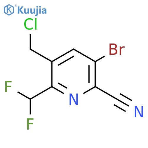 3-Bromo-5-(chloromethyl)-2-cyano-6-(difluoromethyl)pyridine structure