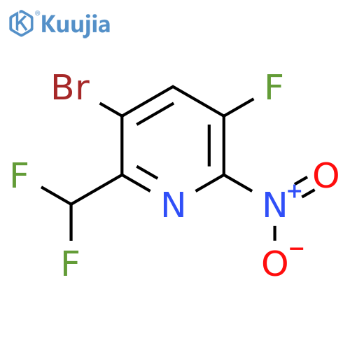 3-Bromo-2-(difluoromethyl)-5-fluoro-6-nitropyridine structure