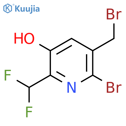 2-Bromo-3-(bromomethyl)-6-(difluoromethyl)-5-hydroxypyridine structure