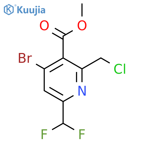 Methyl 4-bromo-2-(chloromethyl)-6-(difluoromethyl)pyridine-3-carboxylate structure