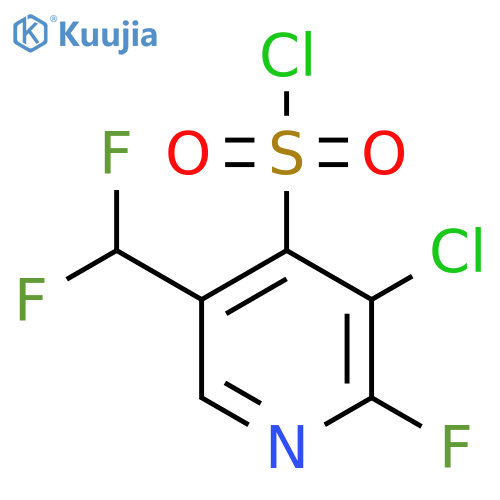 3-Chloro-5-(difluoromethyl)-2-fluoropyridine-4-sulfonyl chloride structure