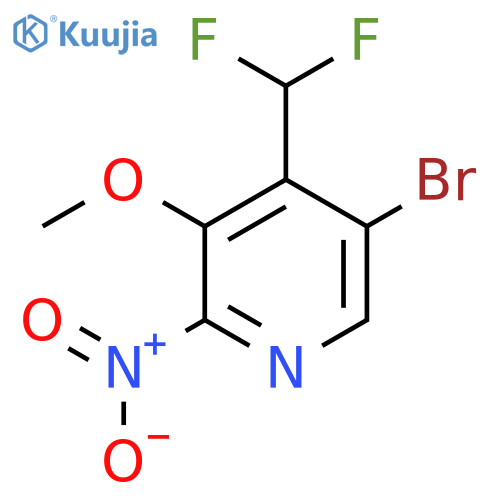 5-Bromo-4-(difluoromethyl)-3-methoxy-2-nitropyridine structure