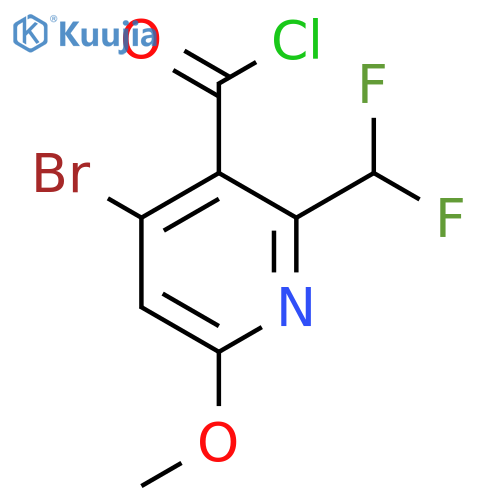 4-Bromo-2-(difluoromethyl)-6-methoxypyridine-3-carbonyl chloride structure