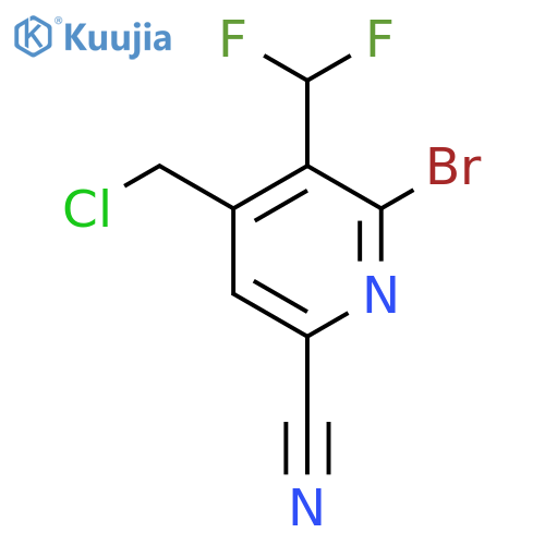 2-Bromo-4-(chloromethyl)-6-cyano-3-(difluoromethyl)pyridine structure