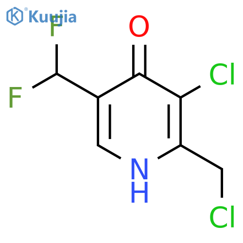 3-Chloro-2-(chloromethyl)-5-(difluoromethyl)-4-hydroxypyridine structure