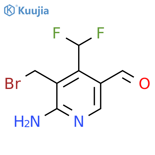 2-Amino-3-(bromomethyl)-4-(difluoromethyl)pyridine-5-carboxaldehyde structure