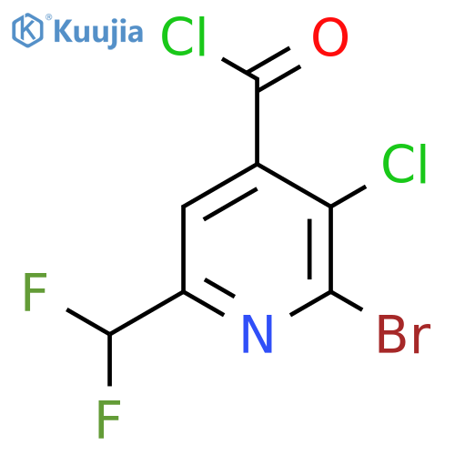 2-Bromo-3-chloro-6-(difluoromethyl)pyridine-4-carbonyl chloride structure