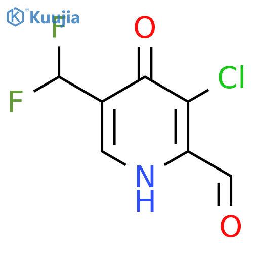 3-Chloro-5-(difluoromethyl)-4-hydroxypyridine-2-carboxaldehyde structure
