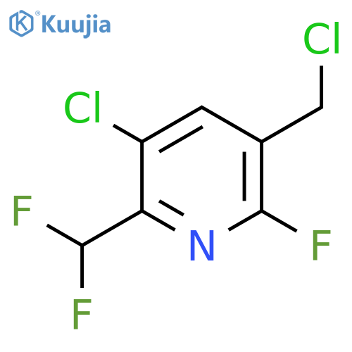 3-Chloro-5-(chloromethyl)-2-(difluoromethyl)-6-fluoropyridine structure
