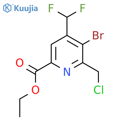 Ethyl 3-bromo-2-(chloromethyl)-4-(difluoromethyl)pyridine-6-carboxylate structure