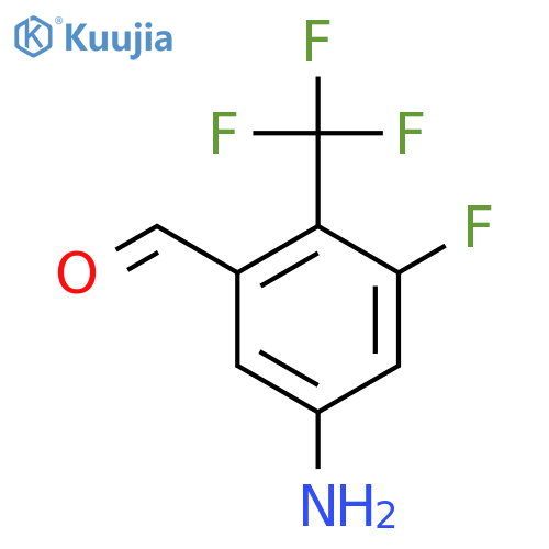 5-Amino-3-fluoro-2-(trifluoromethyl)benzaldehyde structure