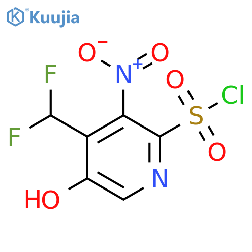4-(Difluoromethyl)-5-hydroxy-3-nitropyridine-2-sulfonyl chloride structure