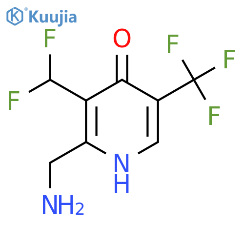 2-(Aminomethyl)-3-(difluoromethyl)-4-hydroxy-5-(trifluoromethyl)pyridine structure