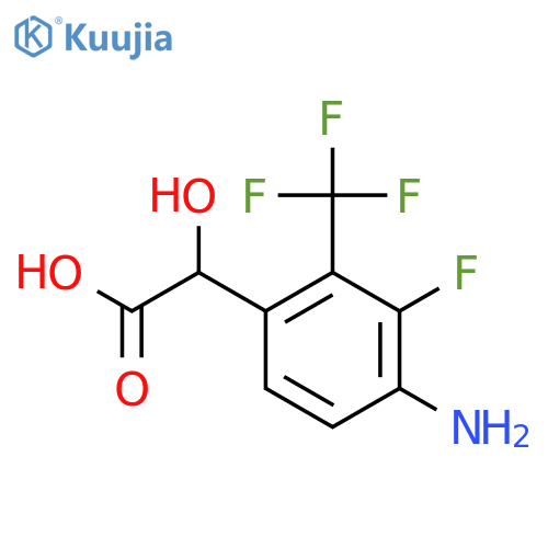 4-Amino-3-fluoro-2-(trifluoromethyl)mandelic acid structure