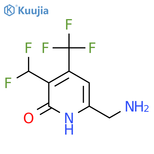 6-(Aminomethyl)-3-(difluoromethyl)-2-hydroxy-4-(trifluoromethyl)pyridine structure