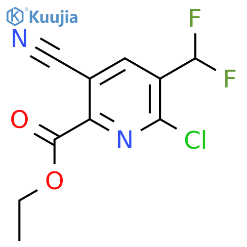 Ethyl 2-chloro-5-cyano-3-(difluoromethyl)pyridine-6-carboxylate structure
