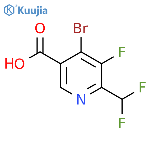 4-Bromo-2-(difluoromethyl)-3-fluoropyridine-5-carboxylic acid structure