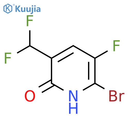2-Bromo-5-(difluoromethyl)-3-fluoro-6-hydroxypyridine structure
