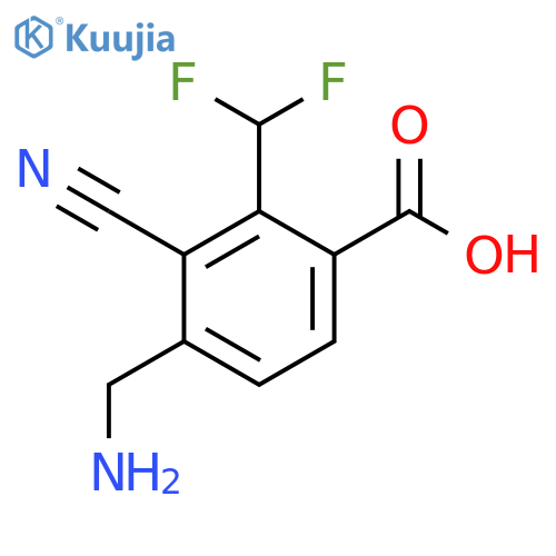4-Aminomethyl-3-cyano-2-(difluoromethyl)benzoic acid structure