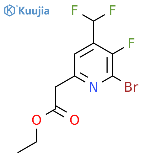 Ethyl 2-bromo-4-(difluoromethyl)-3-fluoropyridine-6-acetate structure