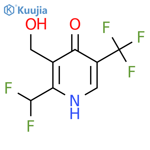 2-(Difluoromethyl)-4-hydroxy-5-(trifluoromethyl)pyridine-3-methanol structure