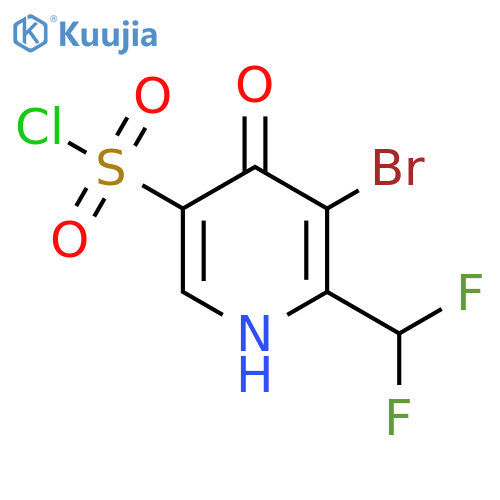 3-Bromo-2-(difluoromethyl)-4-hydroxypyridine-5-sulfonyl chloride structure