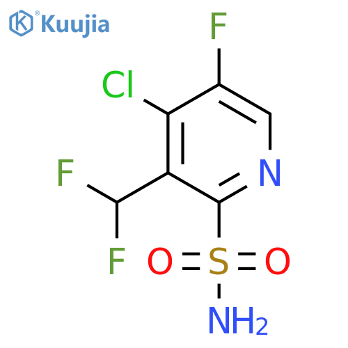 4-Chloro-3-(difluoromethyl)-5-fluoropyridine-2-sulfonamide structure