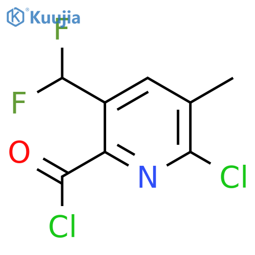 2-Chloro-5-(difluoromethyl)-3-methylpyridine-6-carbonyl chloride structure