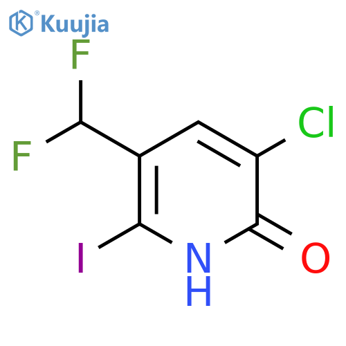 3-Chloro-5-(difluoromethyl)-2-hydroxy-6-iodopyridine structure