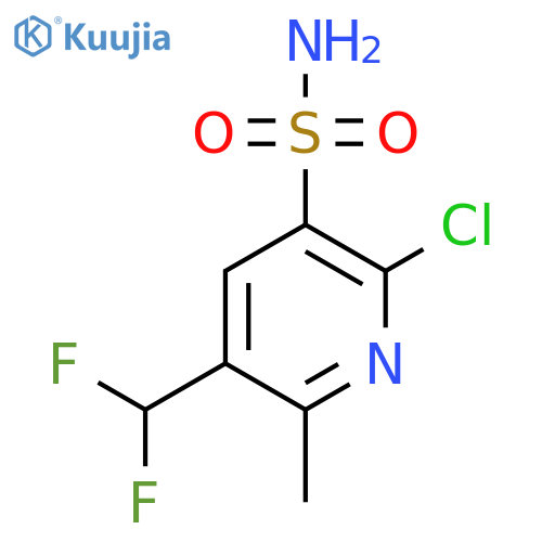 2-Chloro-5-(difluoromethyl)-6-methylpyridine-3-sulfonamide structure
