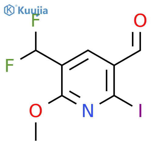 3-(Difluoromethyl)-6-iodo-2-methoxypyridine-5-carboxaldehyde structure