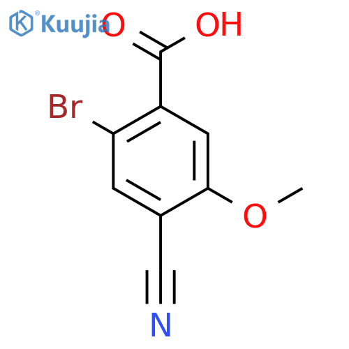 2-Bromo-4-cyano-5-methoxybenzoic acid structure