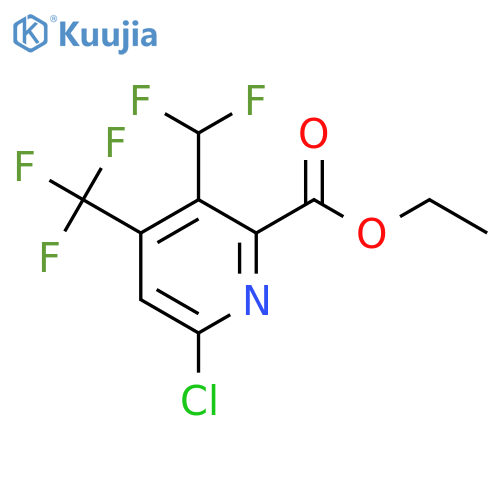 Ethyl 6-chloro-3-(difluoromethyl)-4-(trifluoromethyl)pyridine-2-carboxylate structure