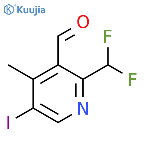 2-(Difluoromethyl)-5-iodo-4-methylpyridine-3-carboxaldehyde structure
