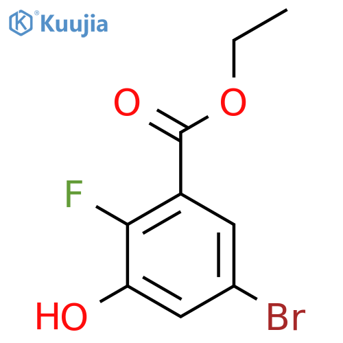 Ethyl 5-bromo-2-fluoro-3-hydroxybenzoate structure