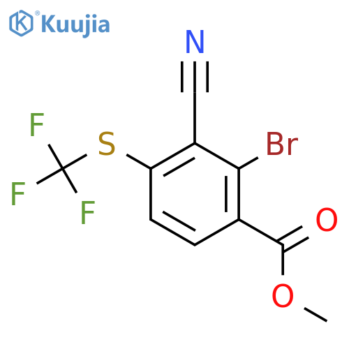Methyl 2-bromo-3-cyano-4-(trifluoromethylthio)benzoate structure
