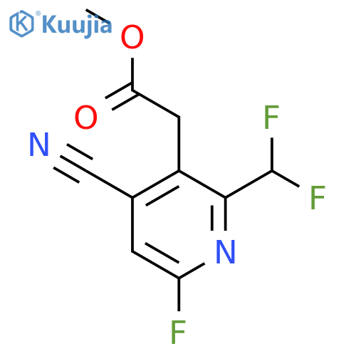Methyl 4-cyano-2-(difluoromethyl)-6-fluoropyridine-3-acetate structure