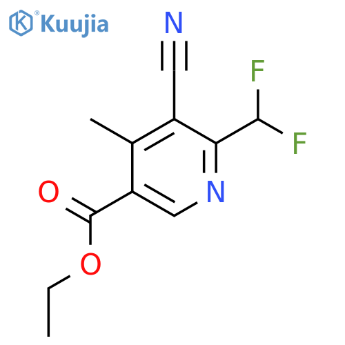 Ethyl 3-cyano-2-(difluoromethyl)-4-methylpyridine-5-carboxylate structure