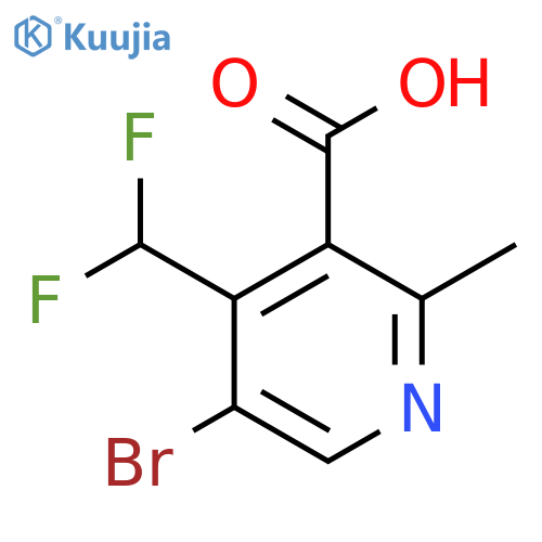 5-Bromo-4-(difluoromethyl)-2-methylpyridine-3-carboxylic acid structure