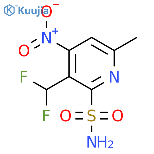 3-(Difluoromethyl)-6-methyl-4-nitropyridine-2-sulfonamide structure